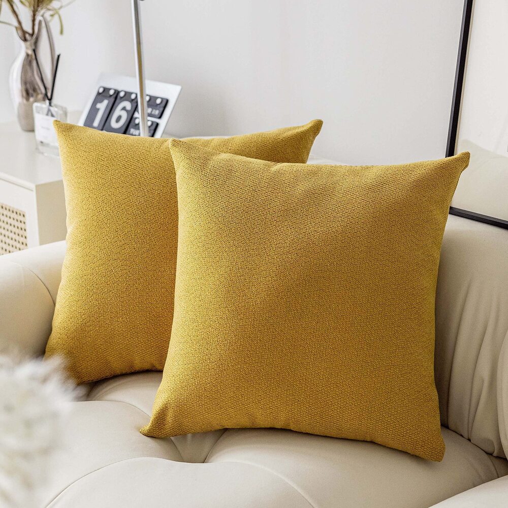 3097 Fall Pillow Covers 24x24 Textured Euro Pillow Shams Chenille Pillow